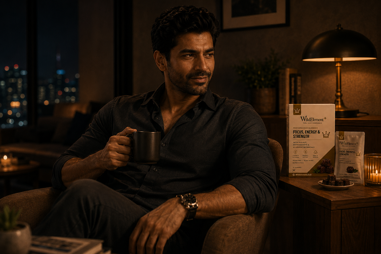 Confident and relaxed in the evening